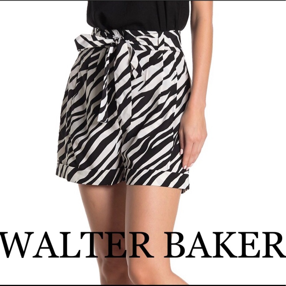 WALTER BAKER Mia Zebra wide leg shorts
